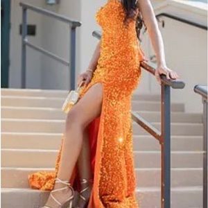 Sequin A-line V Neck Sleeveless Long/Floor-Length , Beautiful Prom , Ball gown